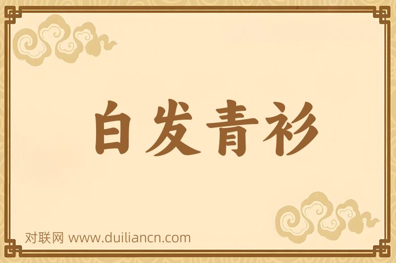 白发青衫词语的意思
