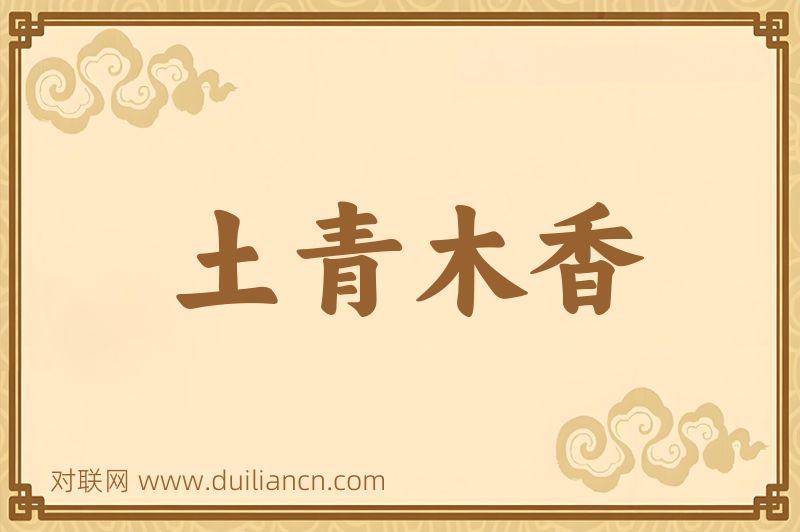 土青木香词语的意思