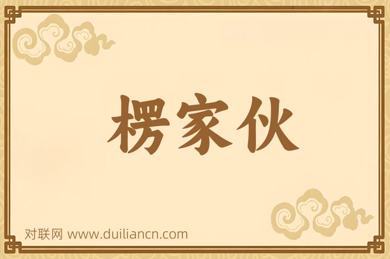 楞家伙词语的意思