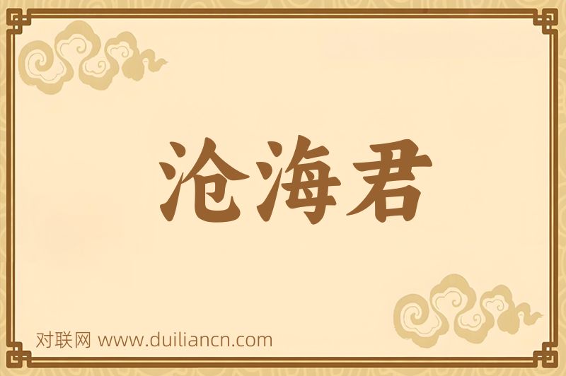 沧海君词语的意思