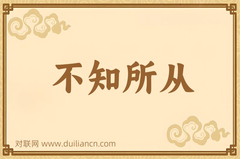 不知所从词语的意思