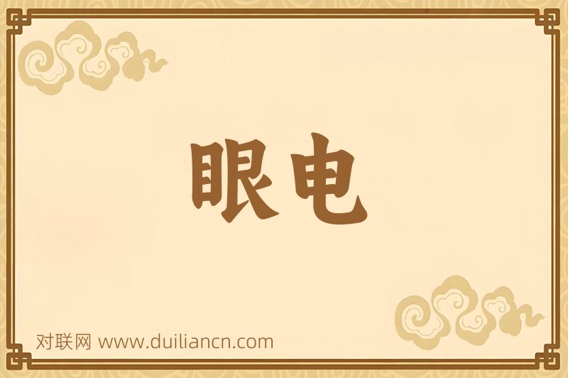 眼电词语的意思