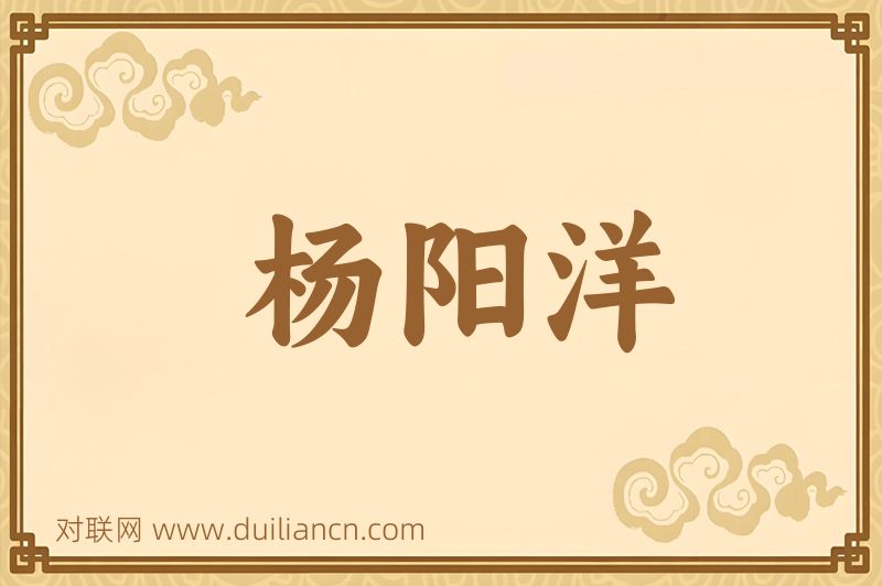 杨阳洋词语的意思