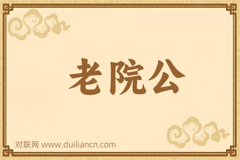 老院公词语的意思