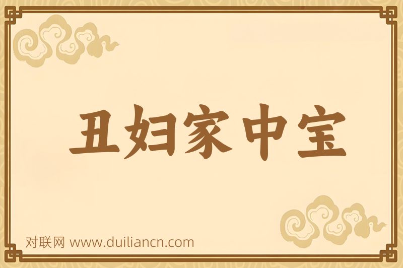 丑妇家中宝词语的意思
