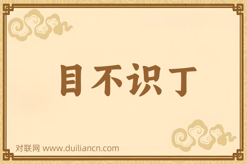目不识丁词语的意思