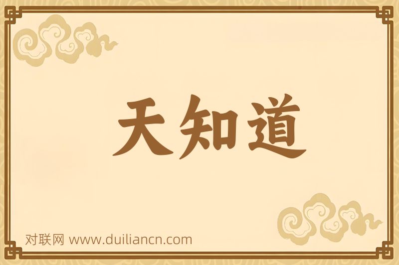 天知道词语的意思