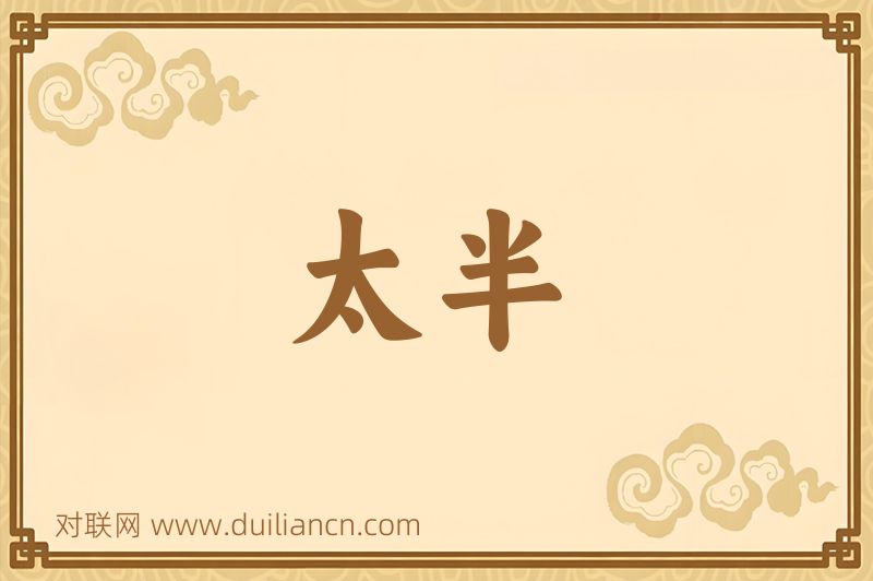 太半词语的意思
