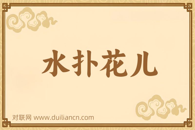 水扑花儿词语的意思