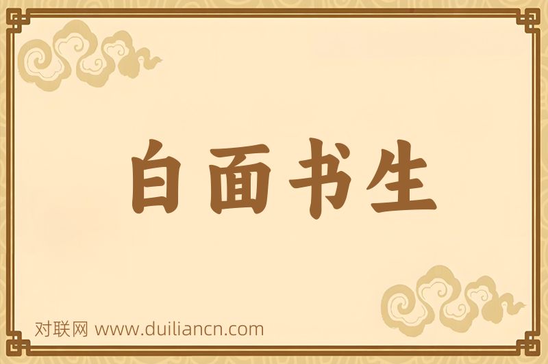 白面书生词语的意思