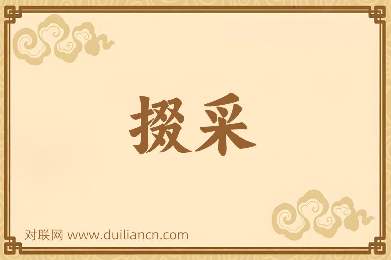 掇采词语的意思