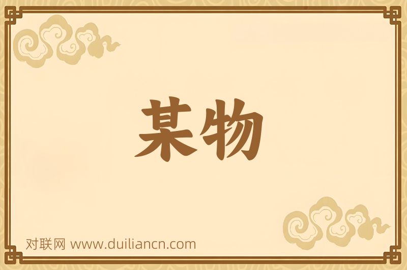 某物词语的意思
