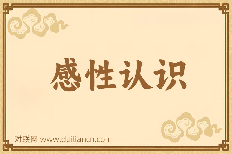 感性认识词语的意思