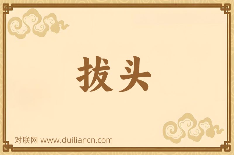 拔头词语的意思