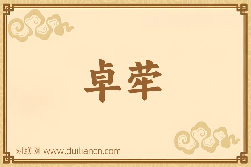 卓荦词语的意思