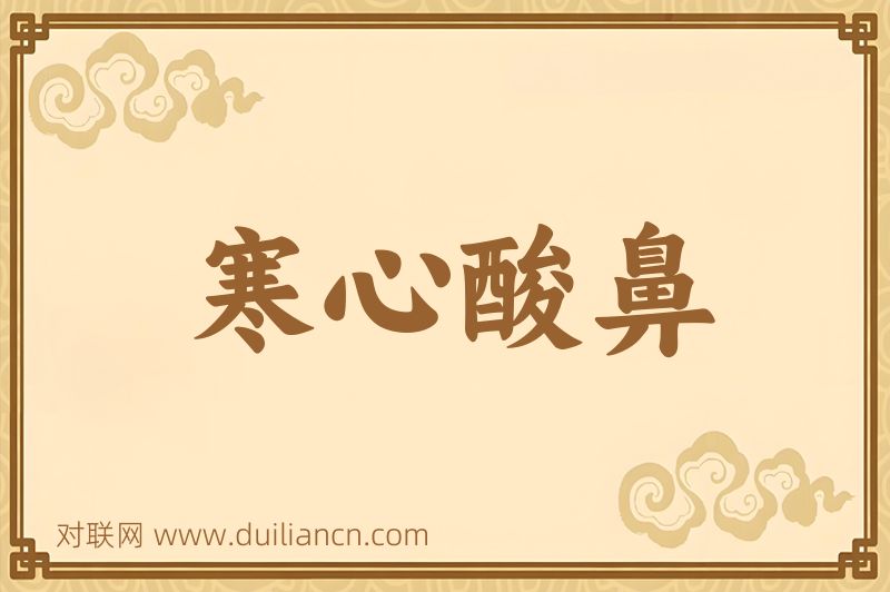 寒心酸鼻词语的意思