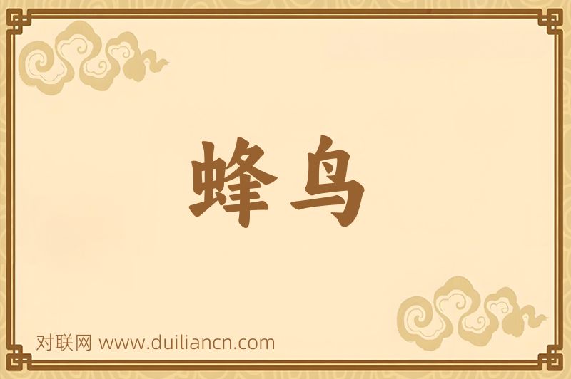 蜂鸟词语的意思