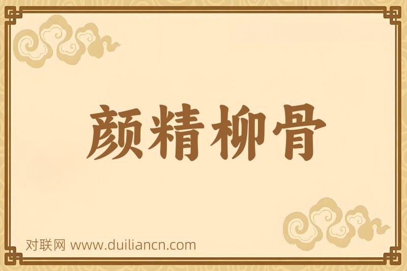 颜精柳骨词语的意思
