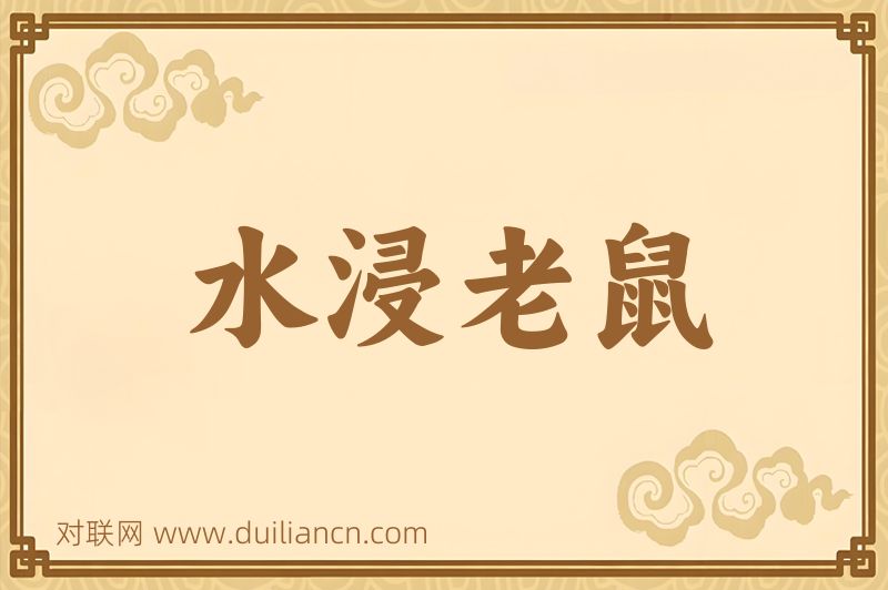 水浸老鼠词语的意思