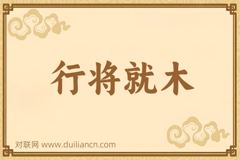 行将就木词语的意思