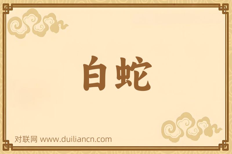 白蛇词语的意思