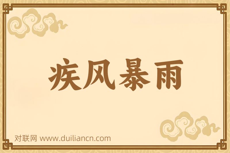 疾风暴雨词语的意思