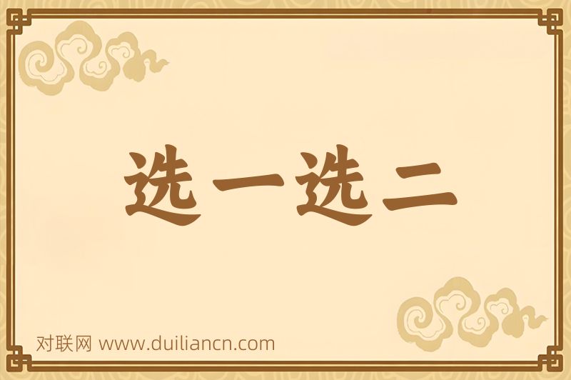 选一选二词语的意思