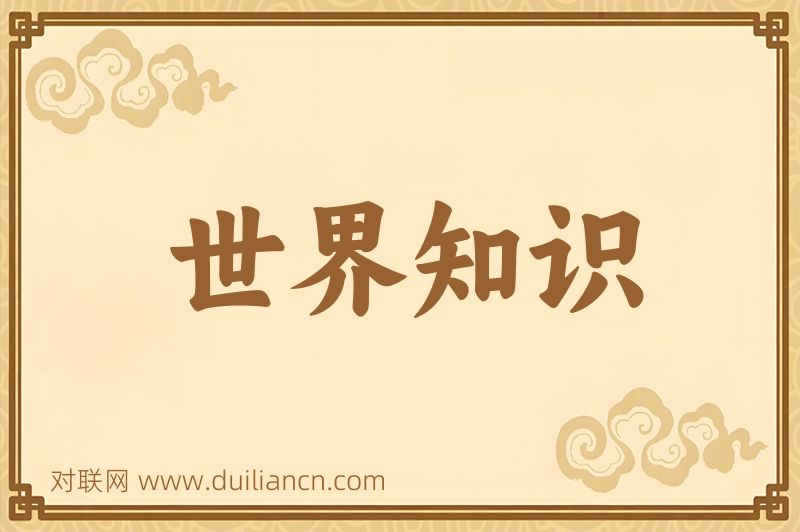 世界知识词语的意思