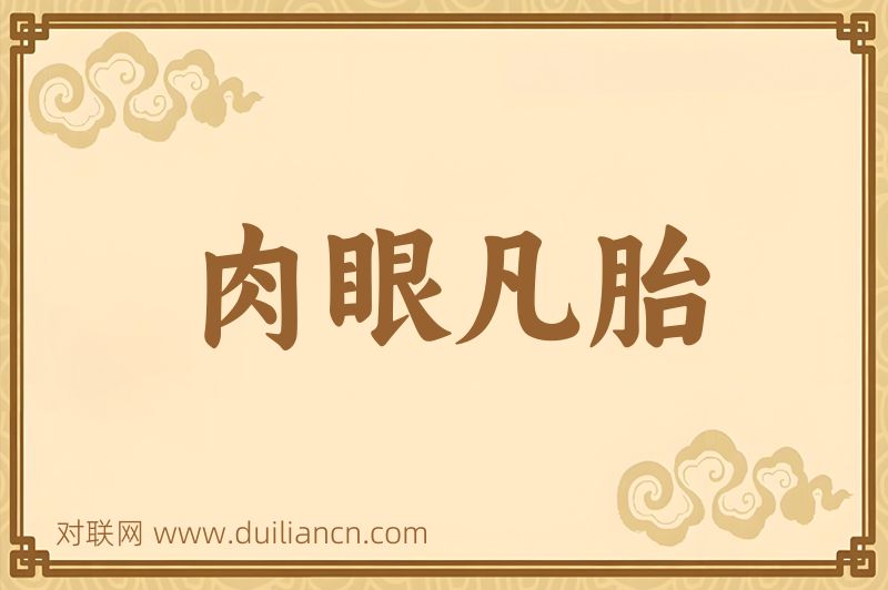 肉眼凡胎词语的意思