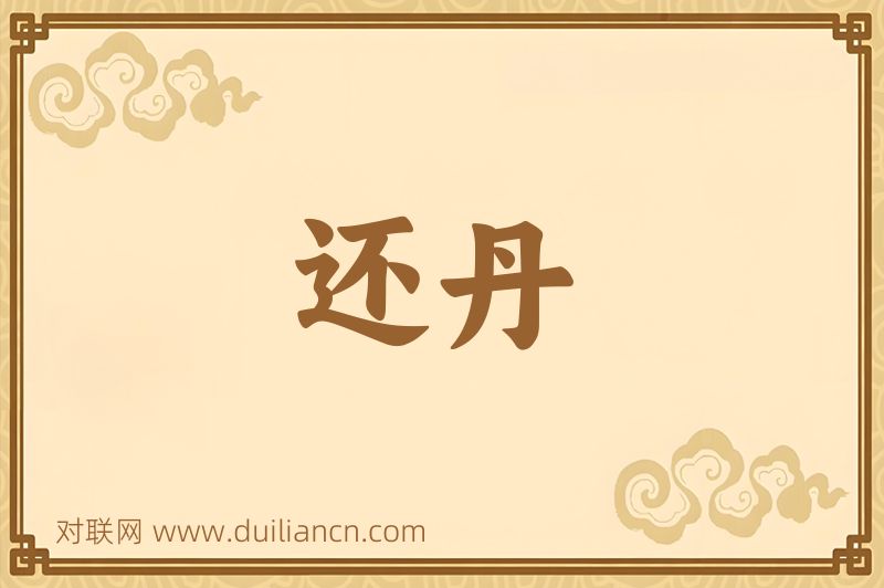 还丹词语的意思