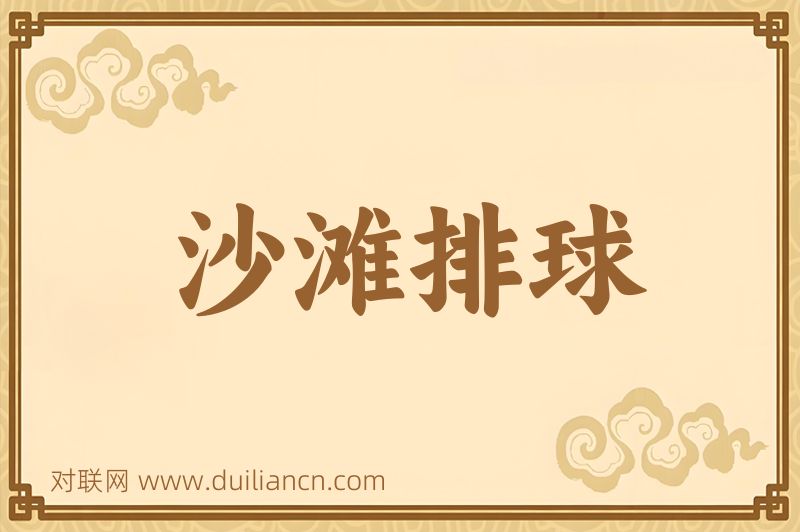 沙滩排球词语的意思