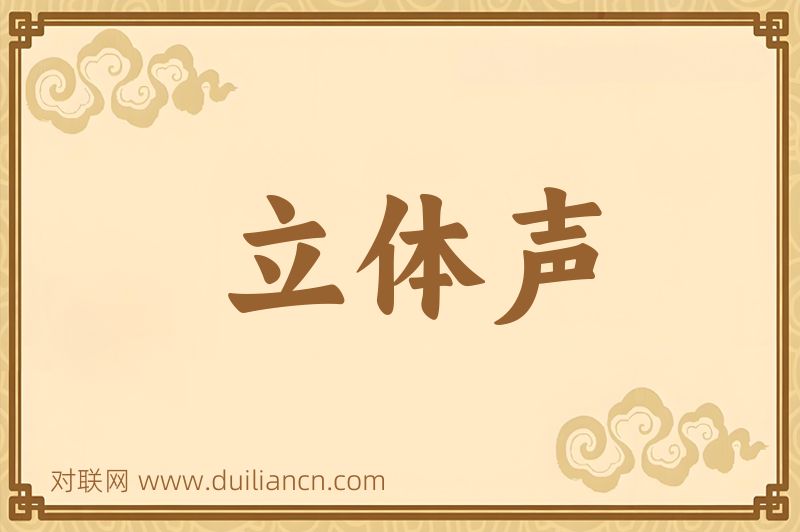 立体声词语的意思
