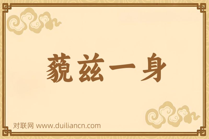 藐兹一身词语的意思