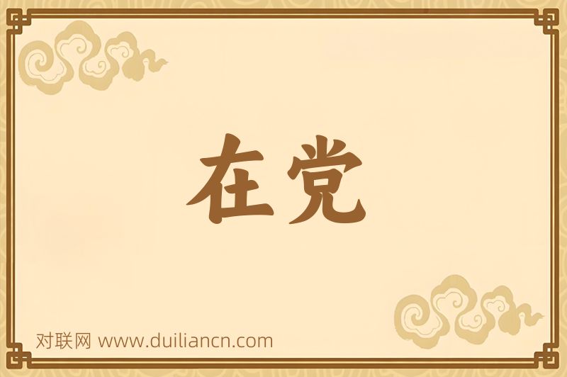 在党词语的意思
