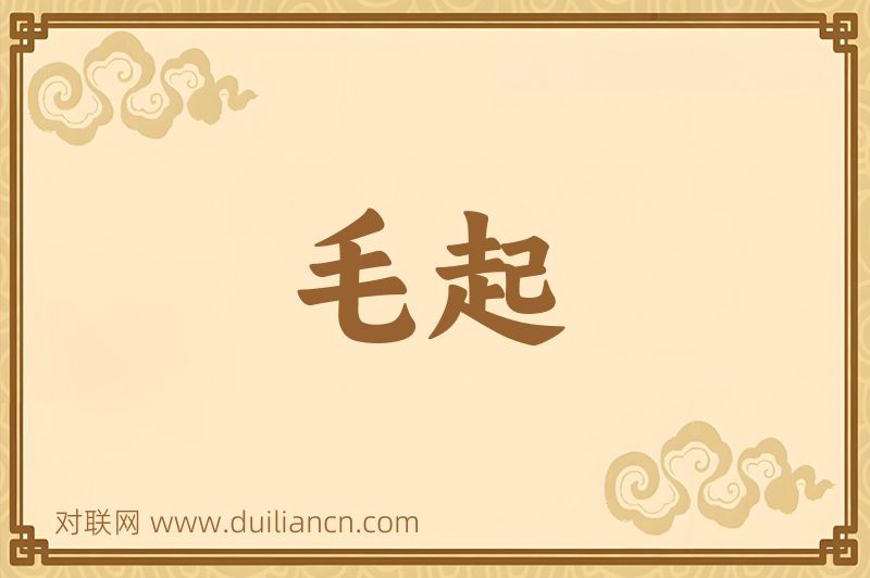 毛起词语的意思