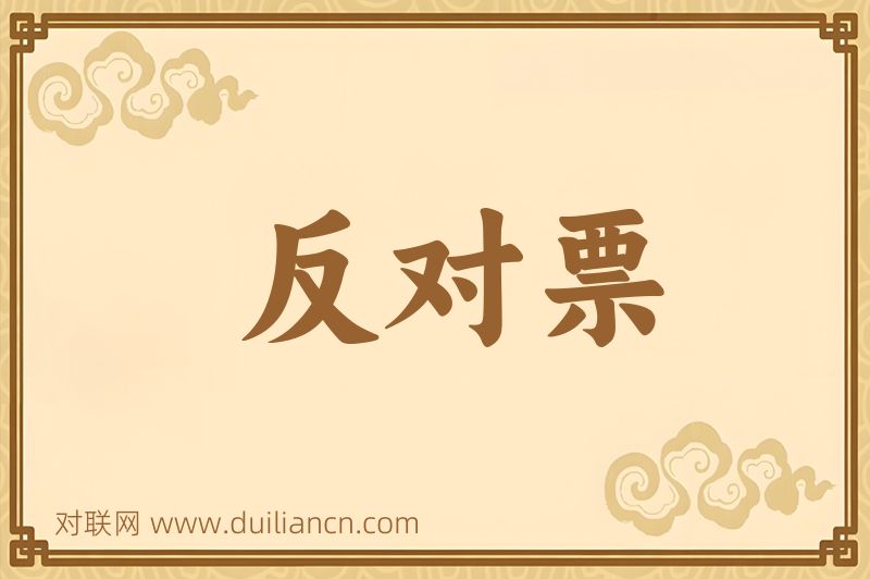反对票词语的意思