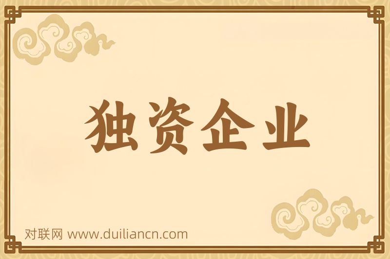 独资企业词语的意思
