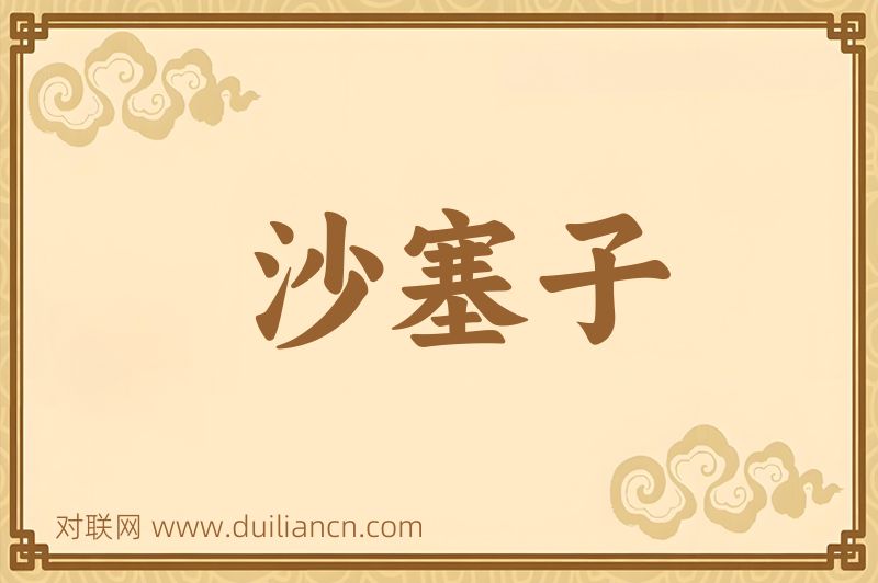 沙塞子词语的意思