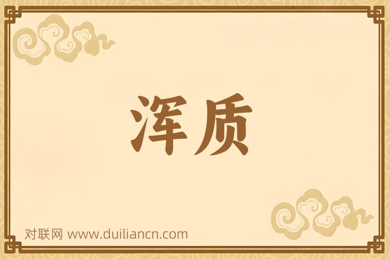 浑质词语的意思