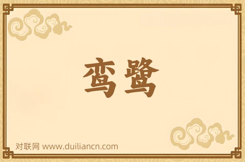 鸾鹭词语的意思