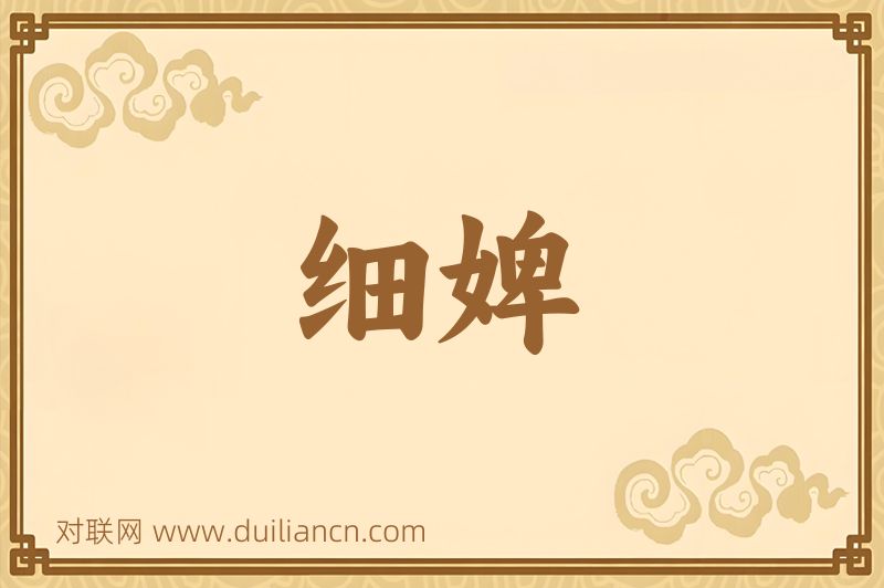 细婢词语的意思