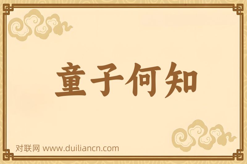 童子何知词语的意思