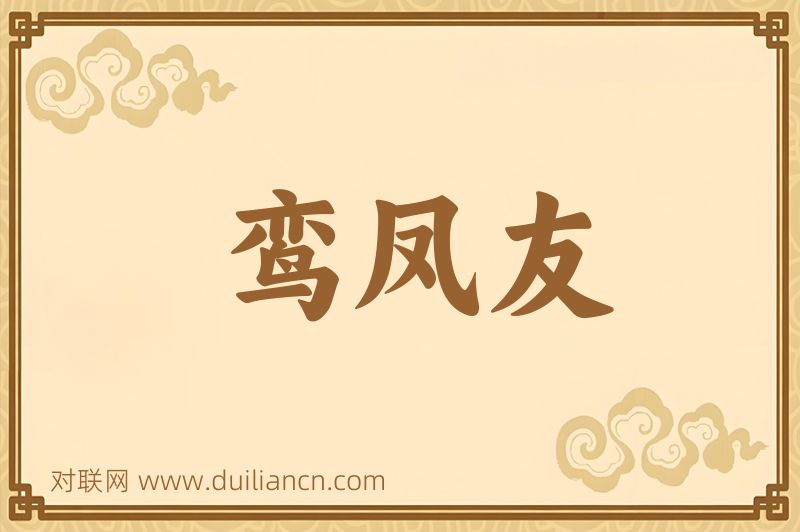 鸾凤友词语的意思