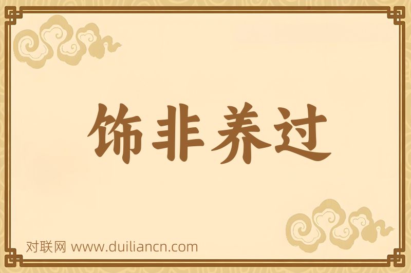 饰非养过词语的意思