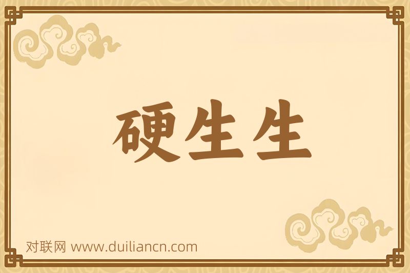 硬生生词语的意思