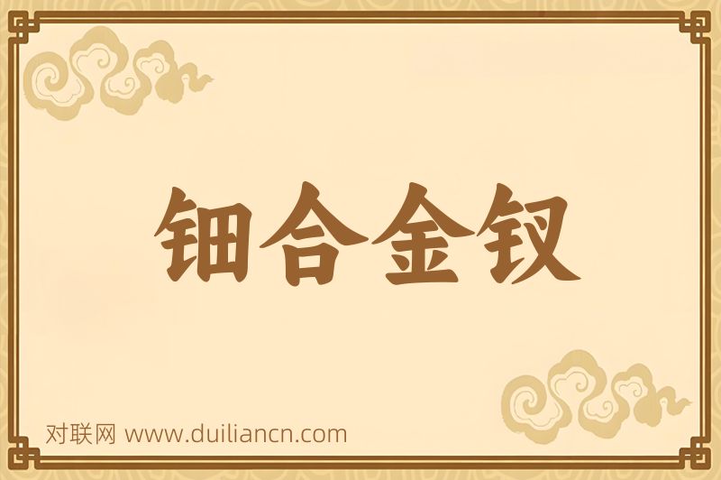 钿合金钗词语的意思