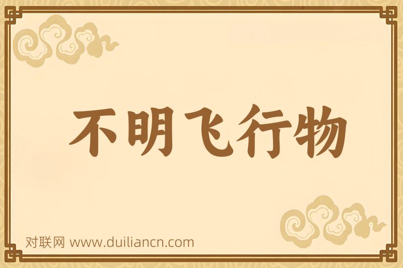 不明飞行物词语的意思