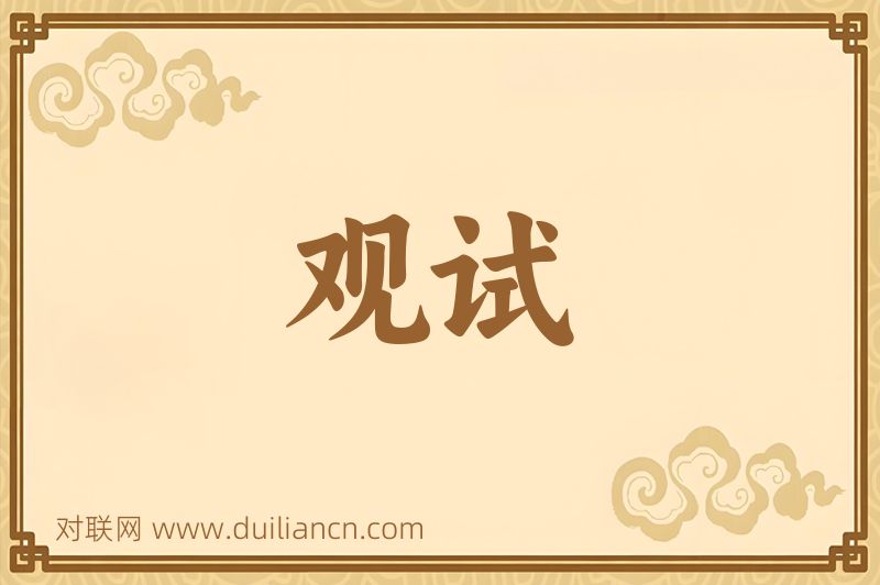 观试词语的意思