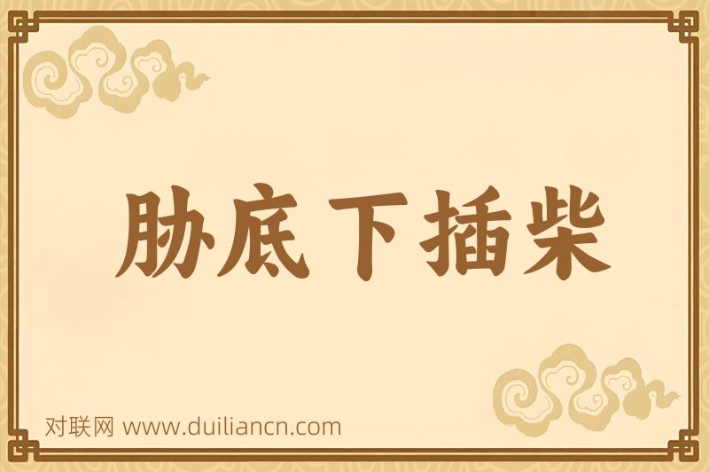 胁底下插柴词语的意思