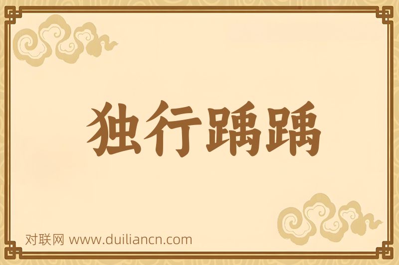 独行踽踽词语的意思
